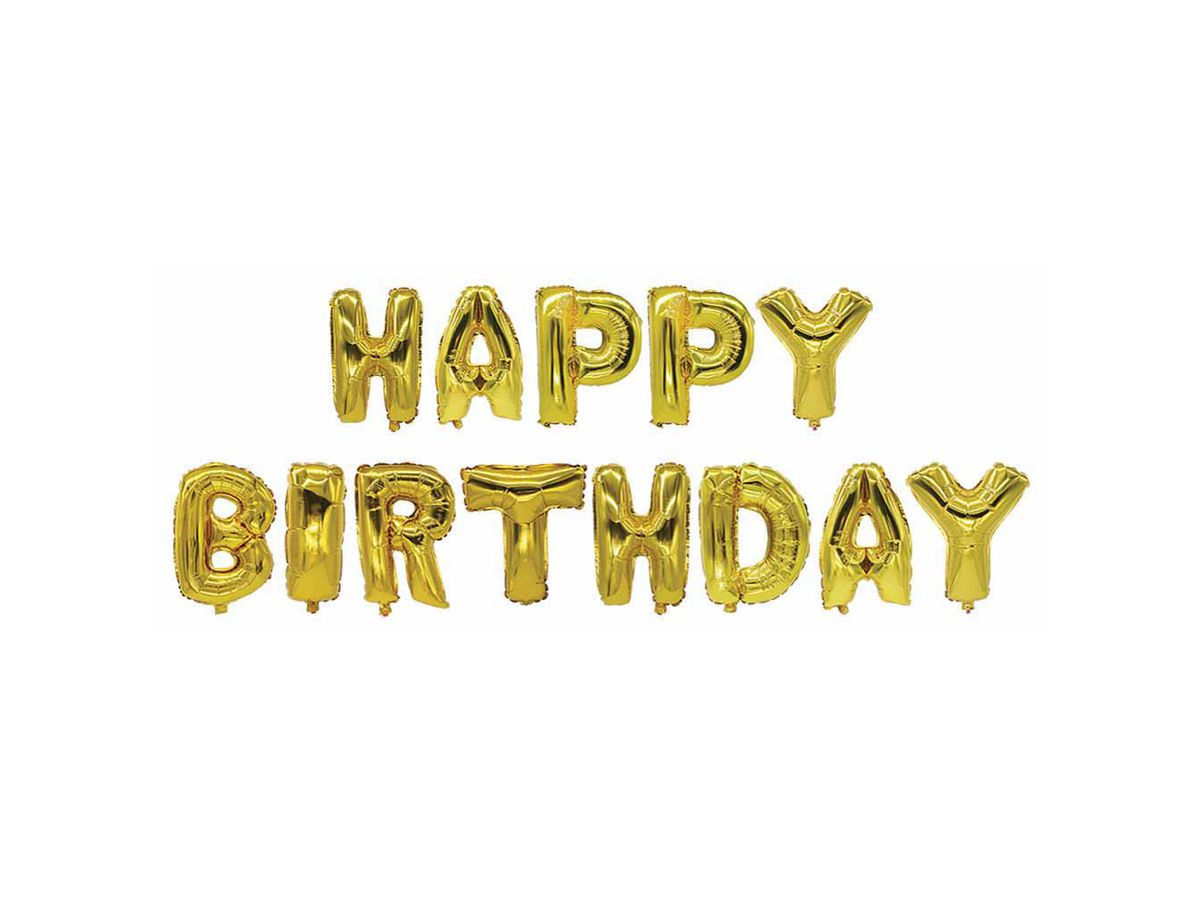 I AM CREATIVE Ballon aluminium HBD 35cm 6010.92 or (7611983208326)