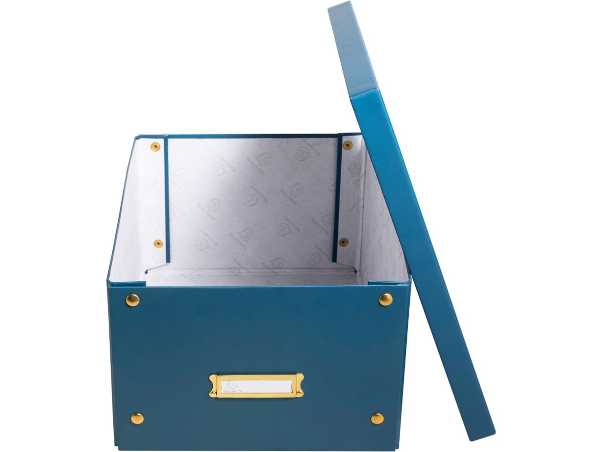 EXACOMPTA Scatola portaoggetti Neo Deco 62352E blu, A4+ 27x36x19cm (3130630623526)
