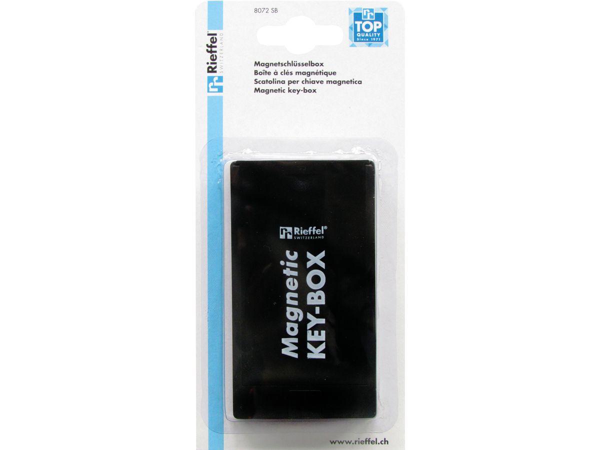 RIEFFEL SWITZERLAND Schlüsselbox 83x14x35mm 8072 SB schwarz, magnetisch (7640115314413)
