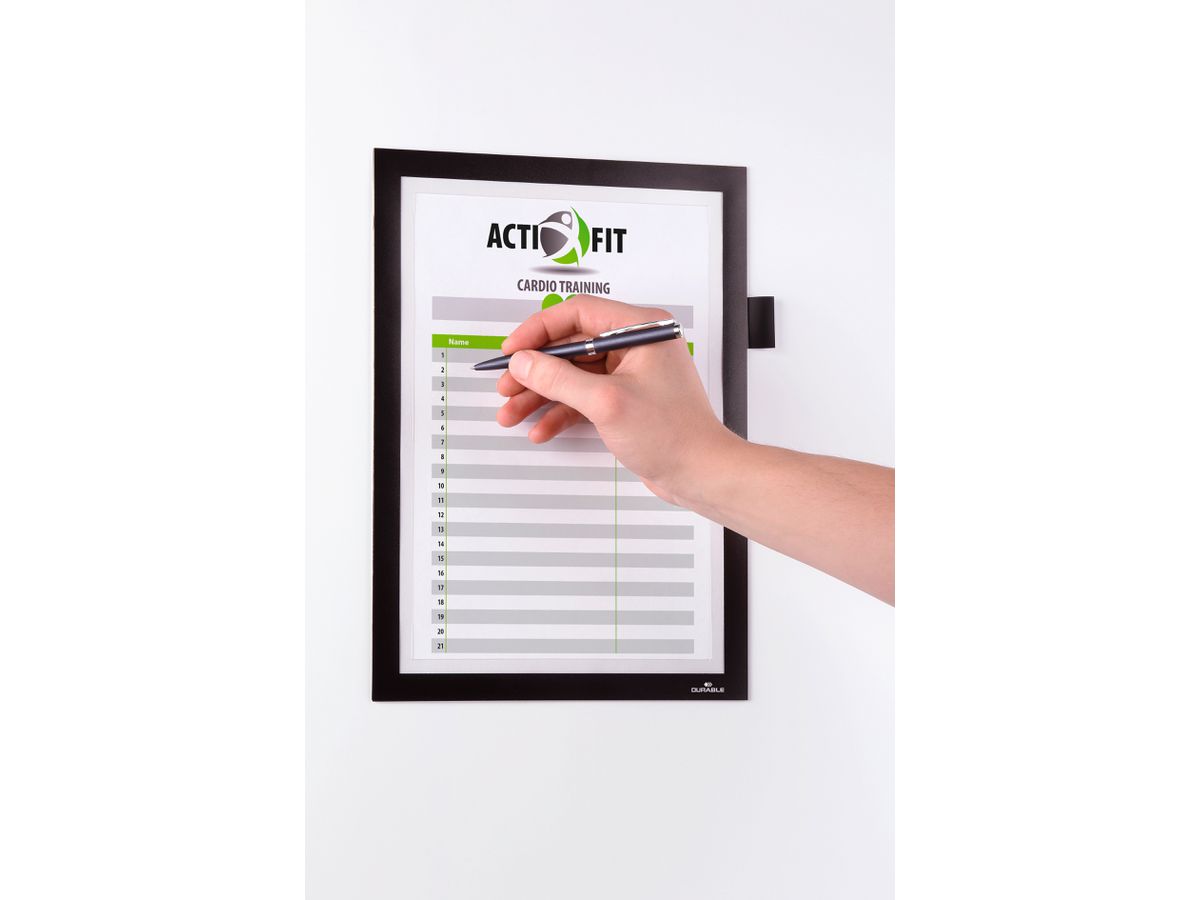 DURABLE Duraframe Note A4 499301 autoadesivo, nero (4005546407036)