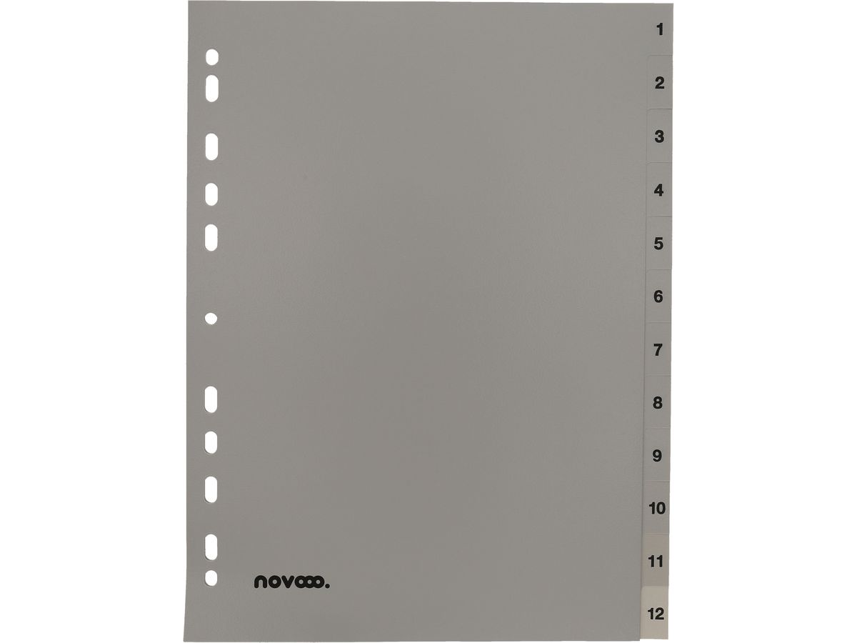 NOVOOO Register PP A4 40937 grau 1-12 (9010729031873)