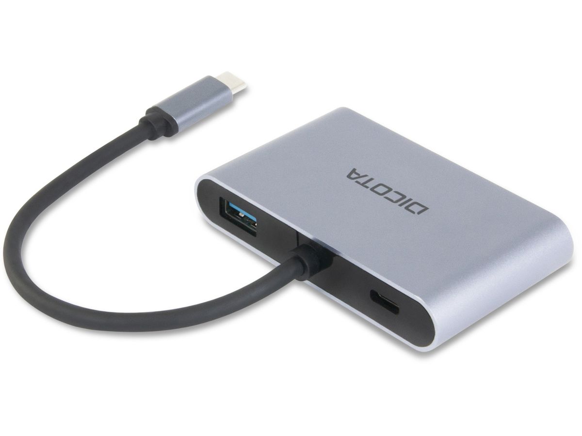 DICOTA Docking Station 5-in-1 USB-C D32064 4K HDMI/DP PD 100W portable (7640239421417)