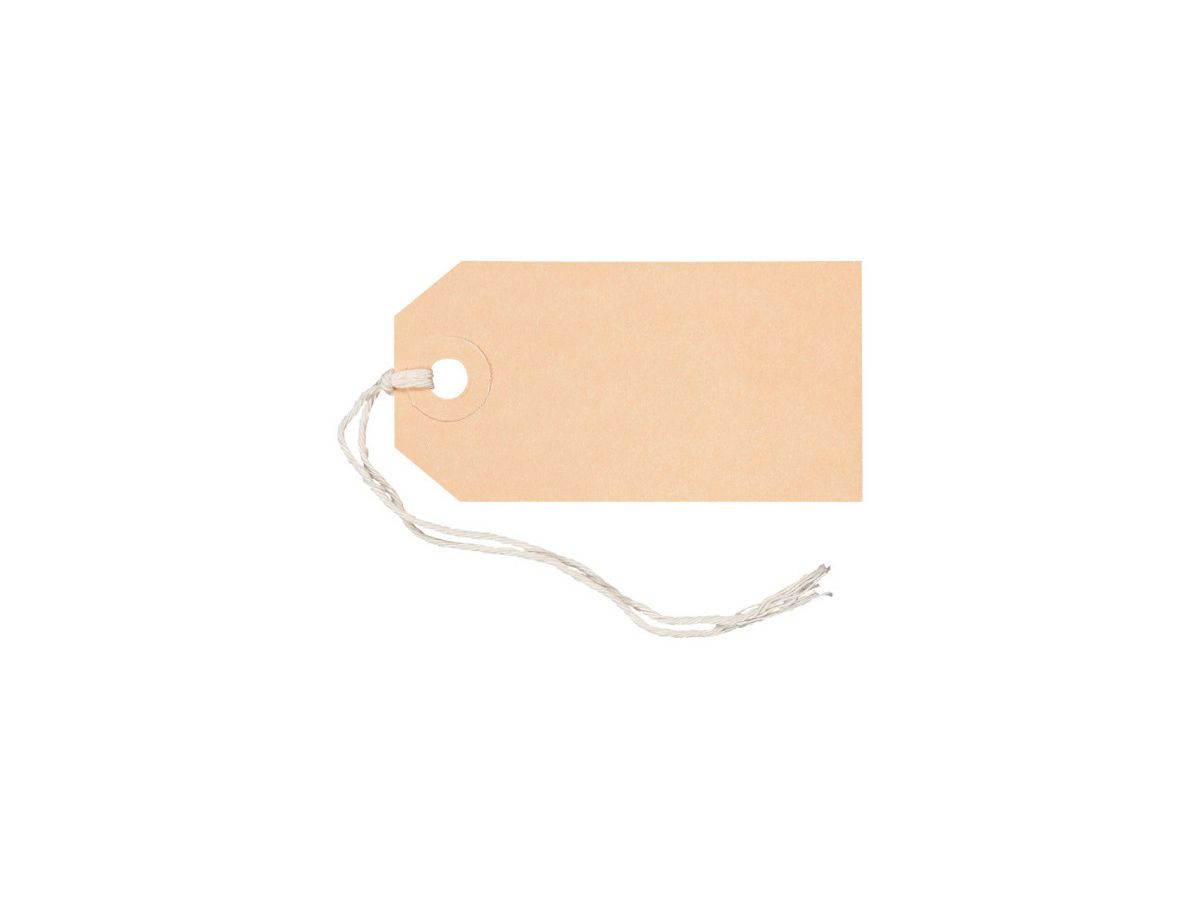 BIELLA Anhänge-Etiketten 45x90mm 56109000U braun 50 Stück (7611365357598)