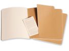 MOLESKINE Notizheft Cahier XL 25x19cm 705045 liniert, natur 3 Stück (9788883705045)