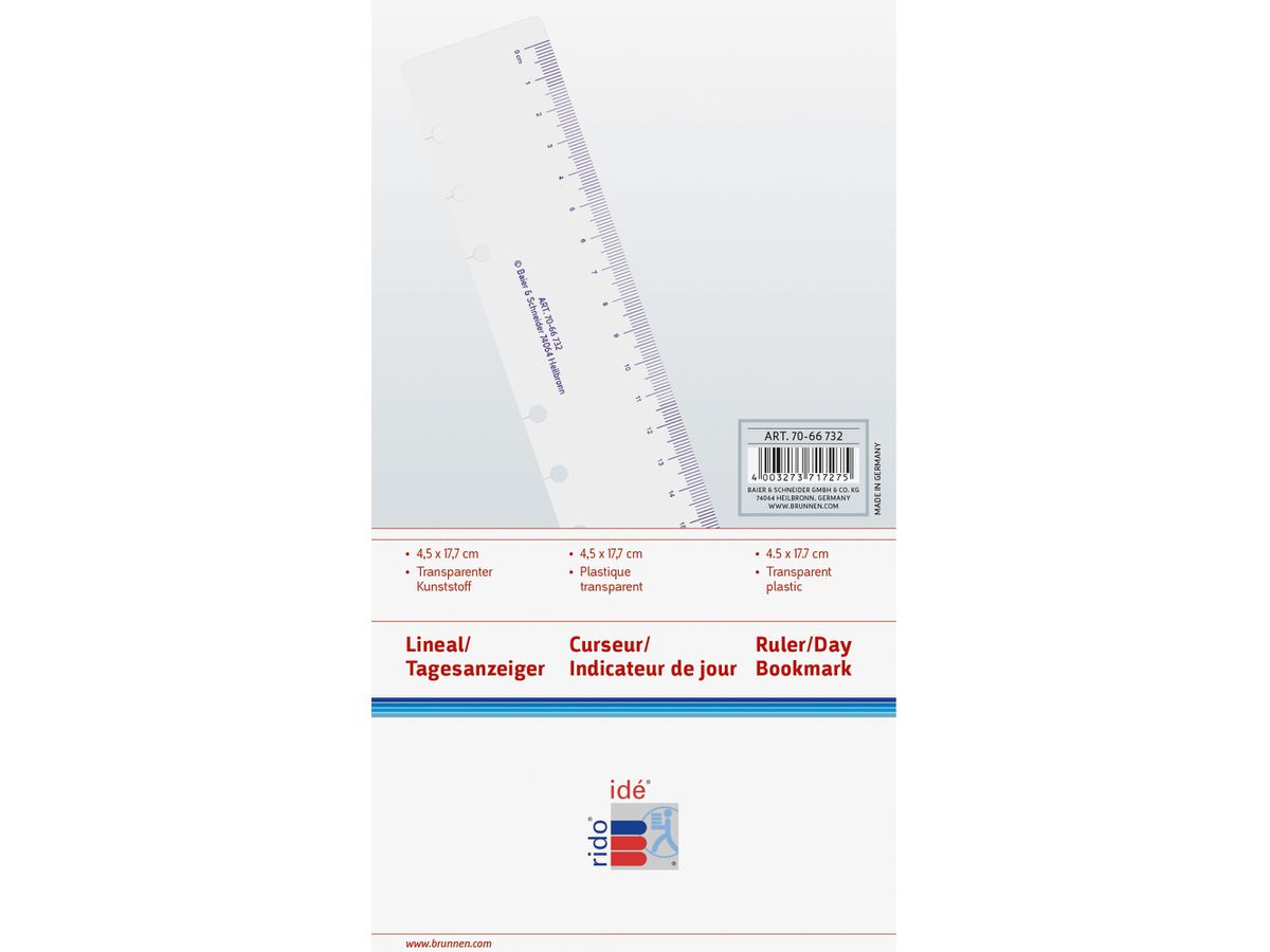 RIDOIDE Timing 2 indice giornaliero 7066732.26 trasparente 5.3x18.5cm (4003273717275)