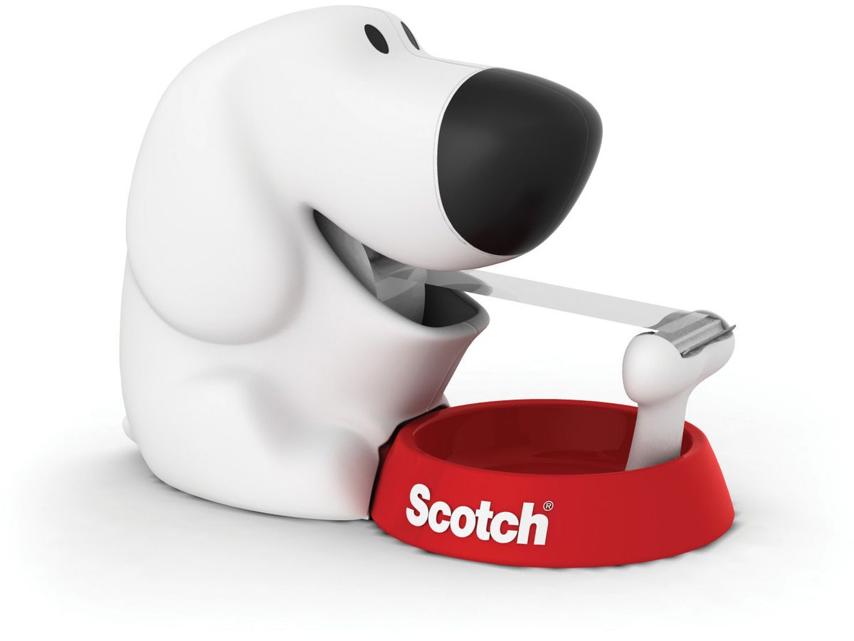 SCOTCH Dispenser Hund weiss C31 inkl.1 Rol.Magic 810 19mmx7.5m (4046719743193)
