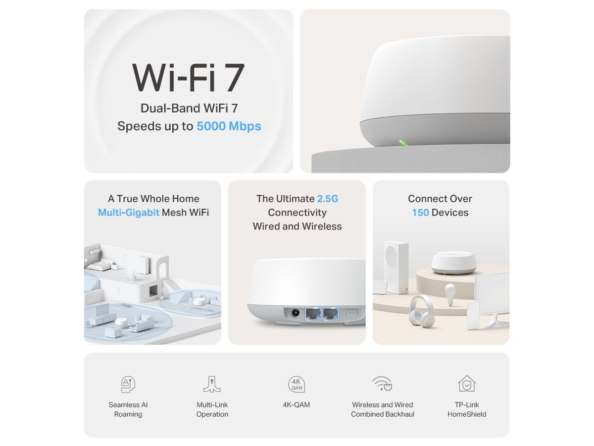 TP-LINK WHMesh Wi-Fi 7 System Deco BE25(3-Pack) BE3600 (8885020620665)