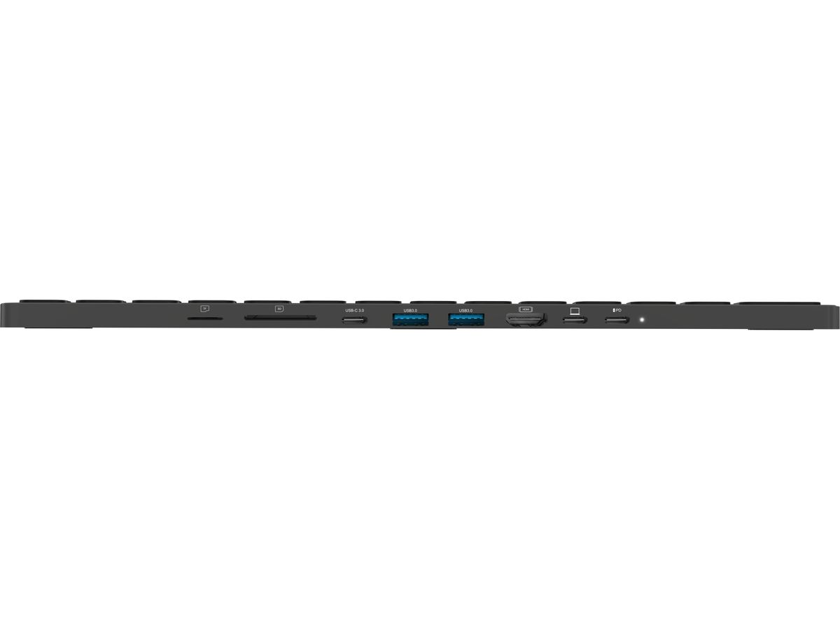 RAPOO UCK-6001 Ultraslim Keyboard 12473 8-in-1 USB C Multiport Hub (6940056124739)