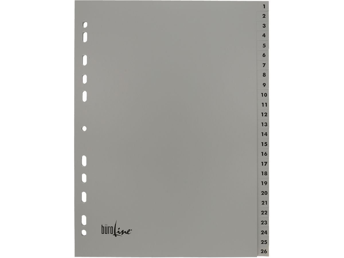 BÜROLINE Registro PP A4 40947 grigio 1-52 (7612532058164)