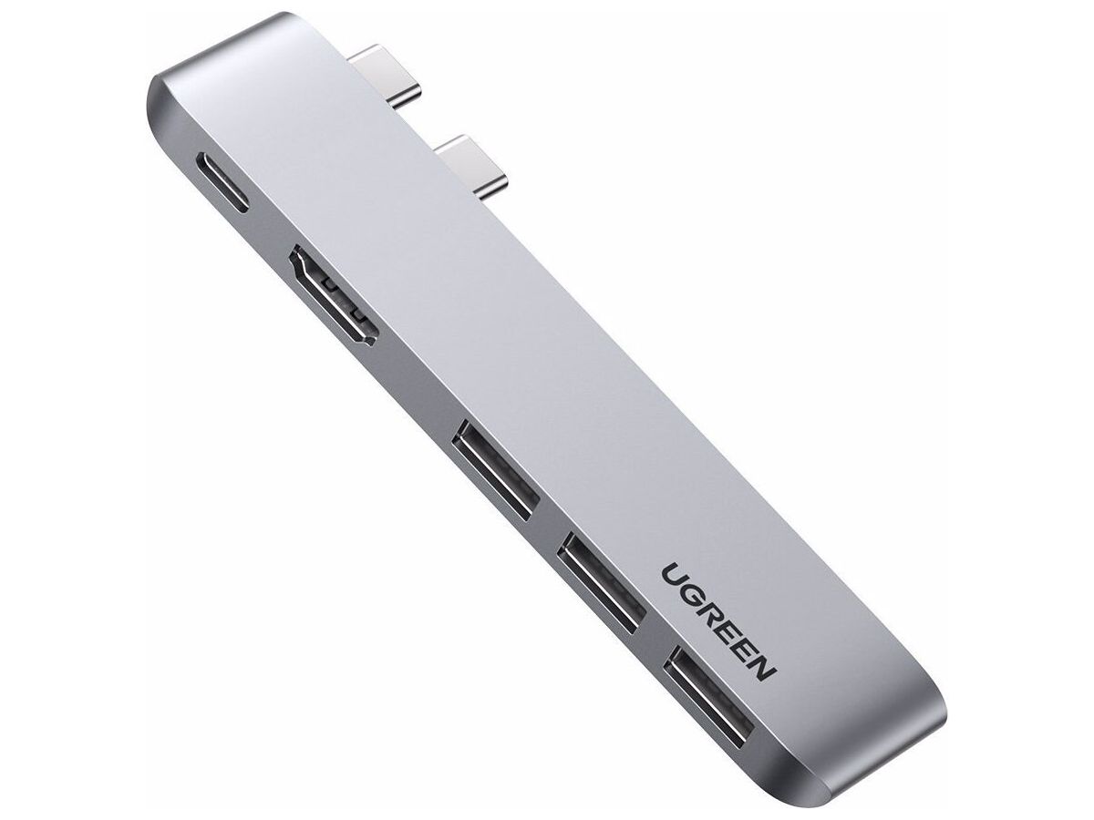 UGREEN USB-C 5in2 Hub, Grey 60559 HDMI,3xUSB-A,USB-C MB Pro/Air (6957303865598)