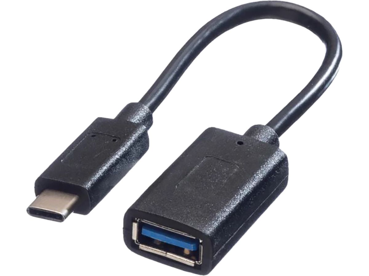 SCHOENENBERGER Cable USB-C to USB-A Female 90.004/11.99.9030 USB 3.2 black (7611453370041)