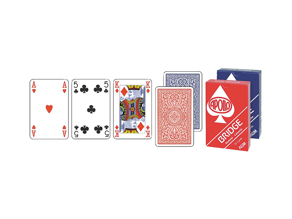 AGMÜLLER Bridge Apollo 57x89mm 106801218 rouge 55 cartes (7621600121181)