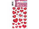 HERMA Sticker Herzen/Briefe 3509 rot 50 Stück/2 Blatt (4008705035095)