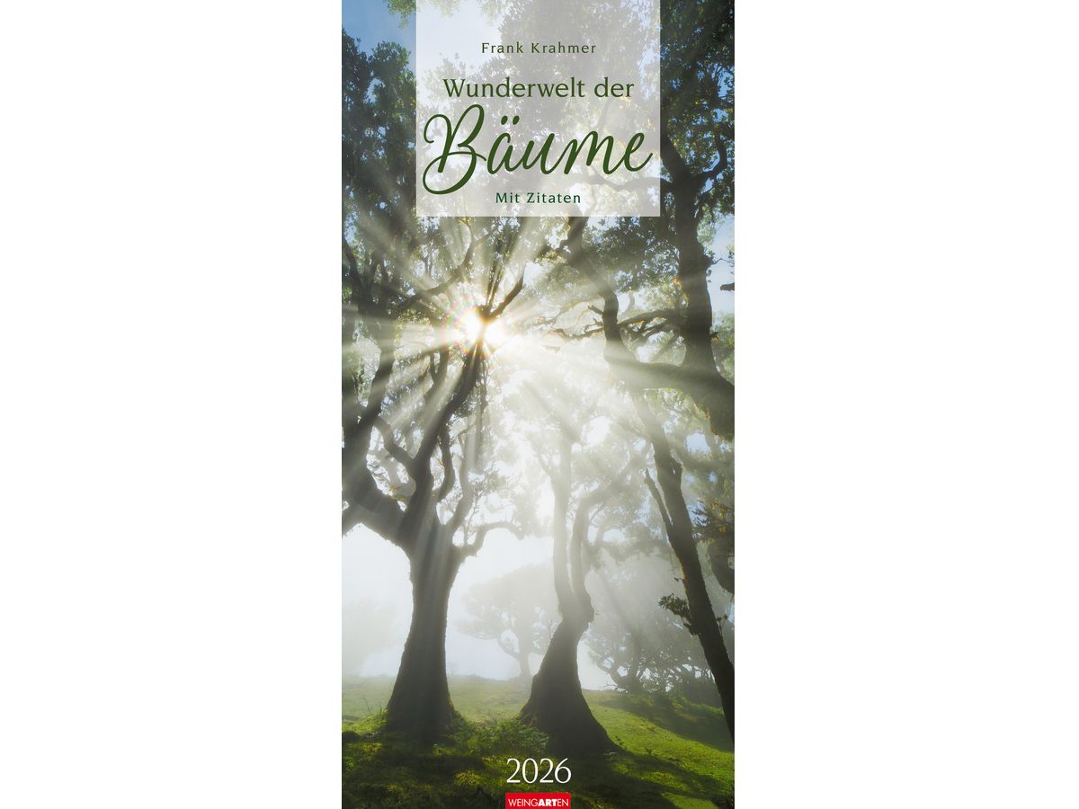 WEINGARTEN Calendrier 2026 2958600+26 Wunderwelt Bäume DE 33x68cm (9783839901830)