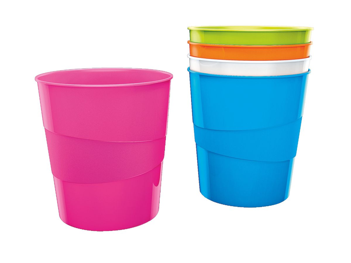 LEITZ Corb. à papier WOW 15 litre 52781001 perl weiss (4002432101528)