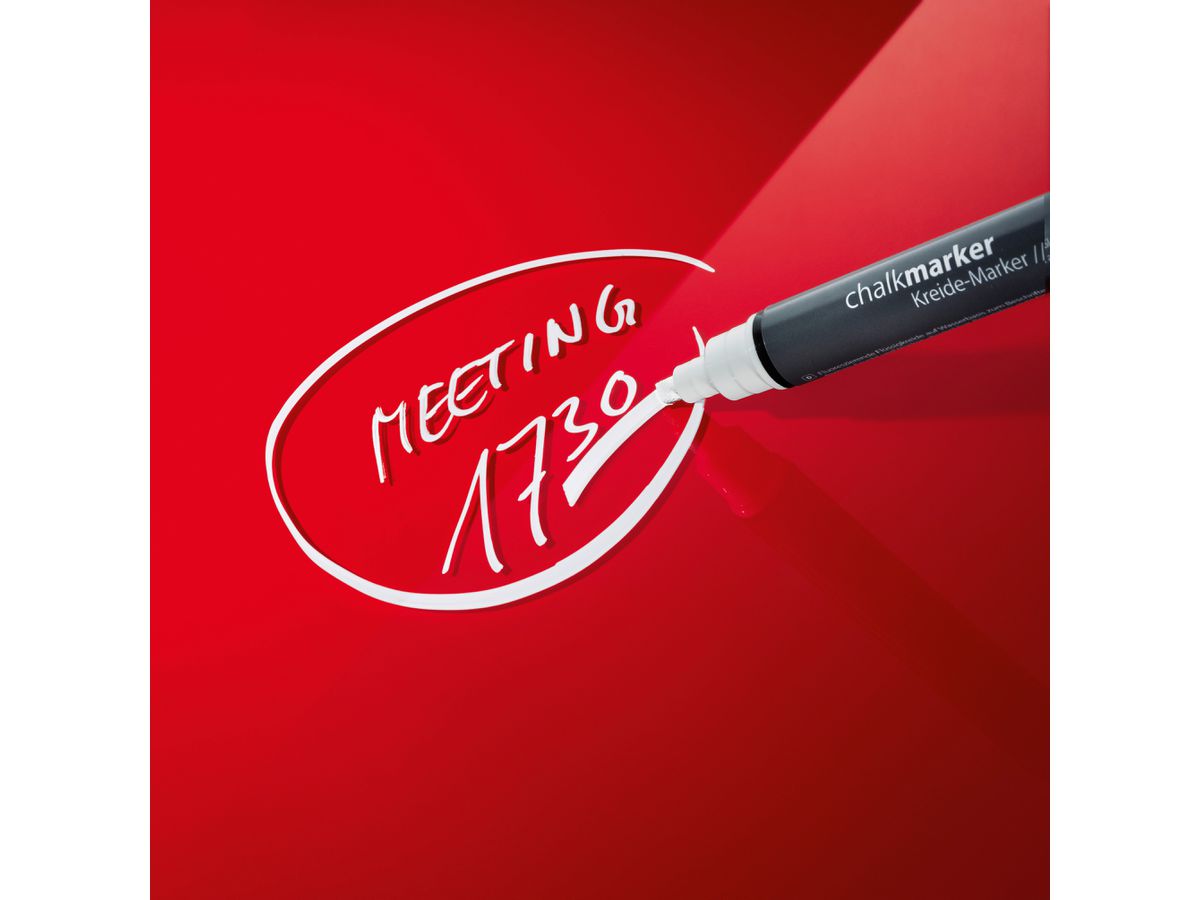 SIGEL Magnettafel Glas GL104 rot 120x780x15mm (4004360887765)