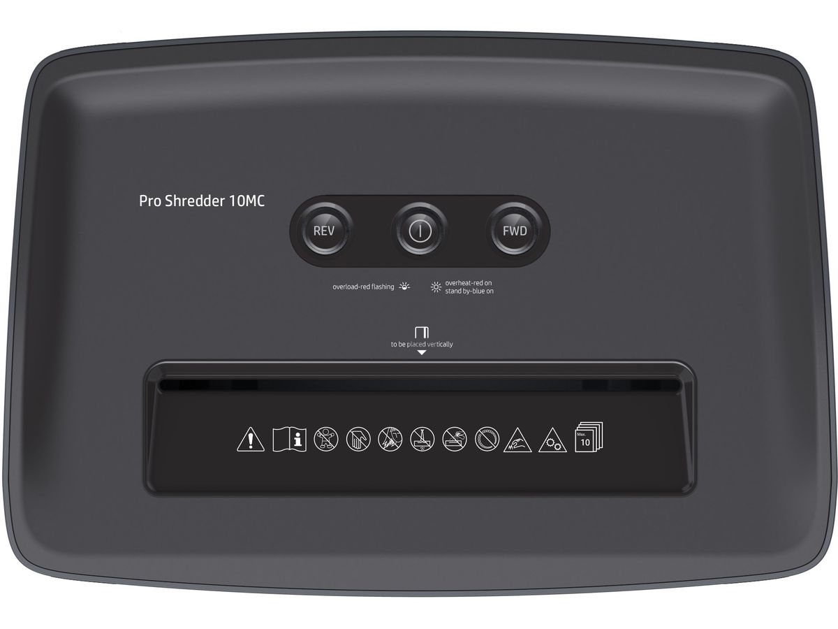 HP Aktenvernichter 10MC 2812 schwarz (4030152028122)