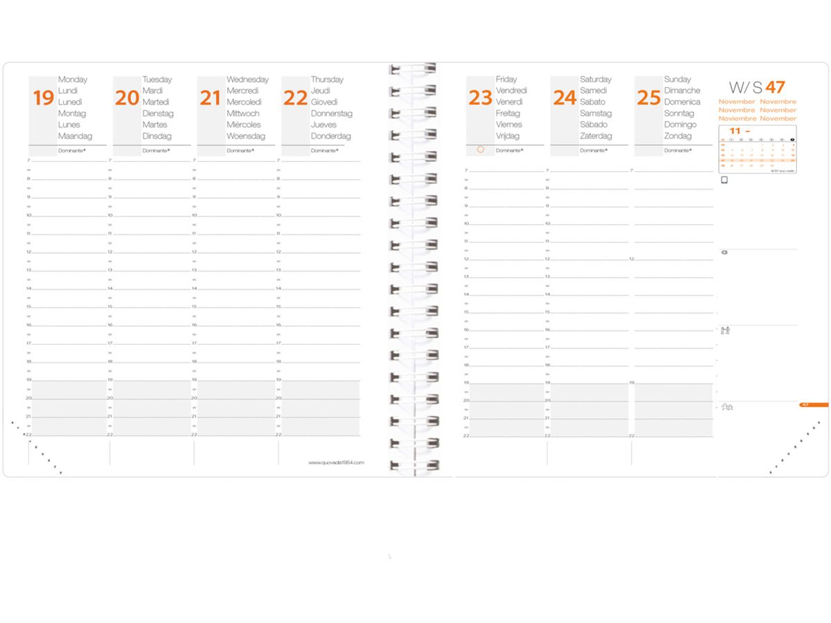 QUO-VADIS Agenda Time&Life medi. 2026 540125Q 1W/2S schwarz ML 16x16cm (3371010459865)