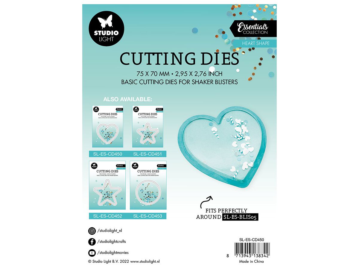 SIZZIX Stanzformen 7.5x7x0.1cm CD450 Herz 2 Stück (8713943138342)