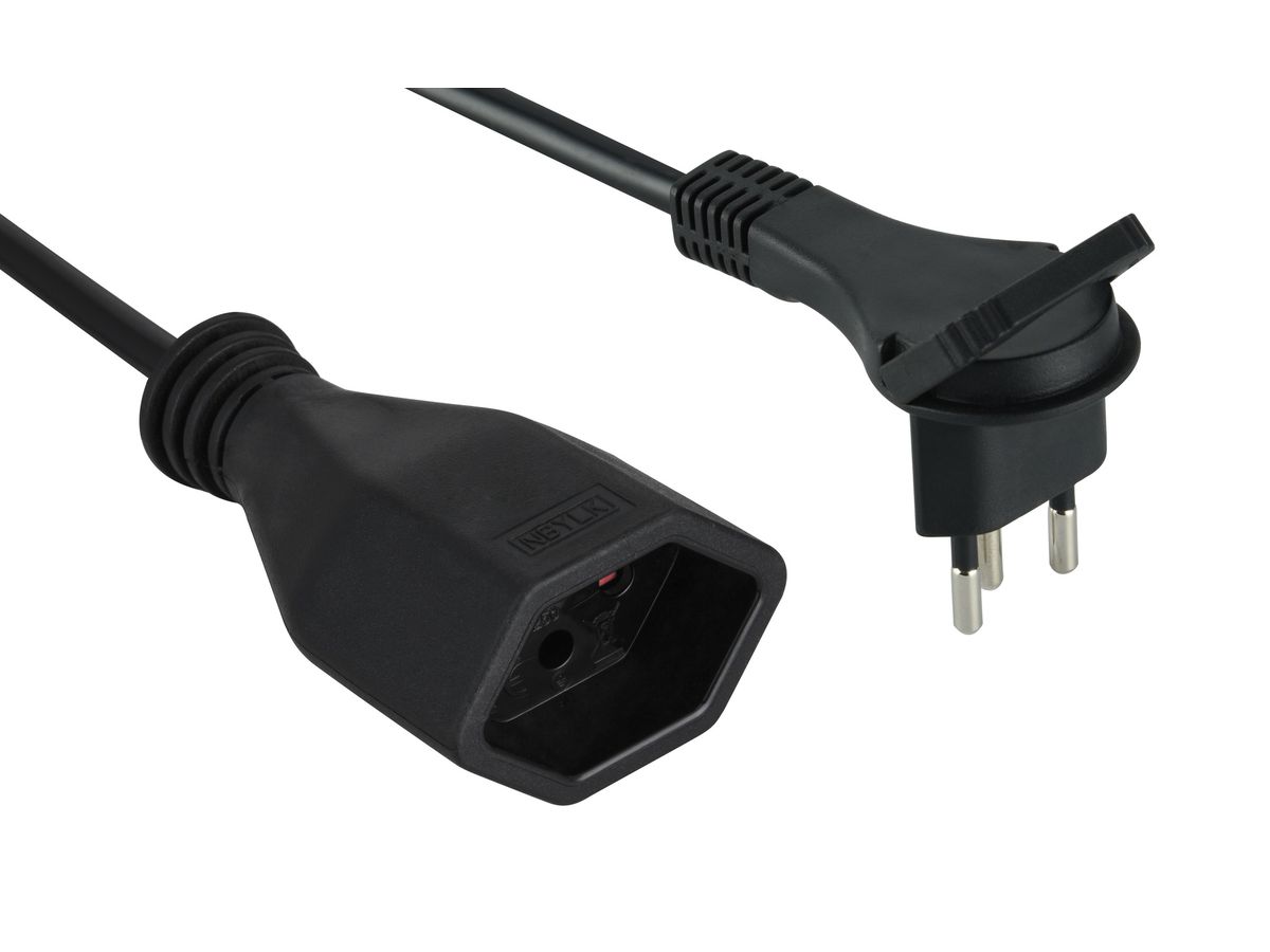 SCHOENENBERGER Verlängerungskabel 1m 82.500.1SZ FLAT 3-Polig schwarz (7611453500127)