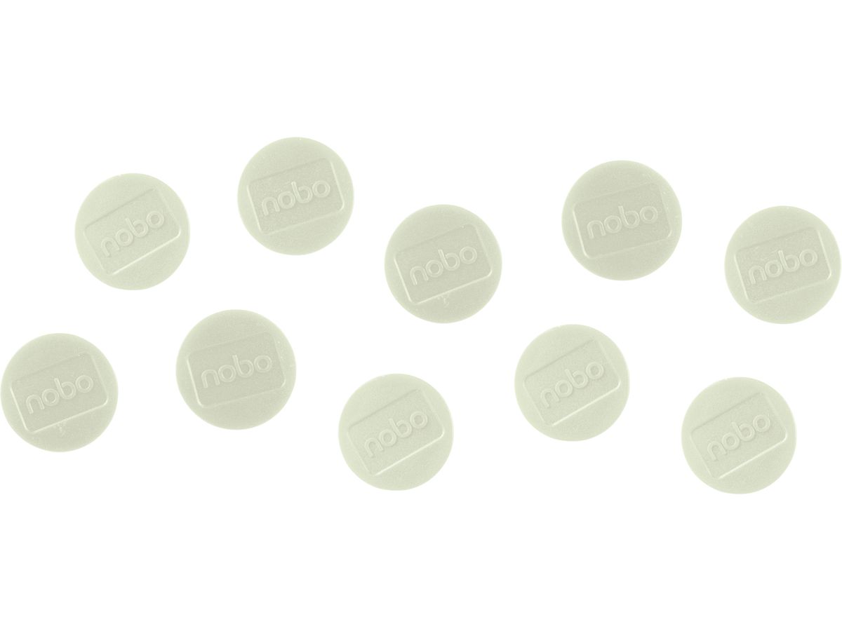 NOBO Aimant ronde 38mm 1915308 blanc 10 pcs. (5028252611305)
