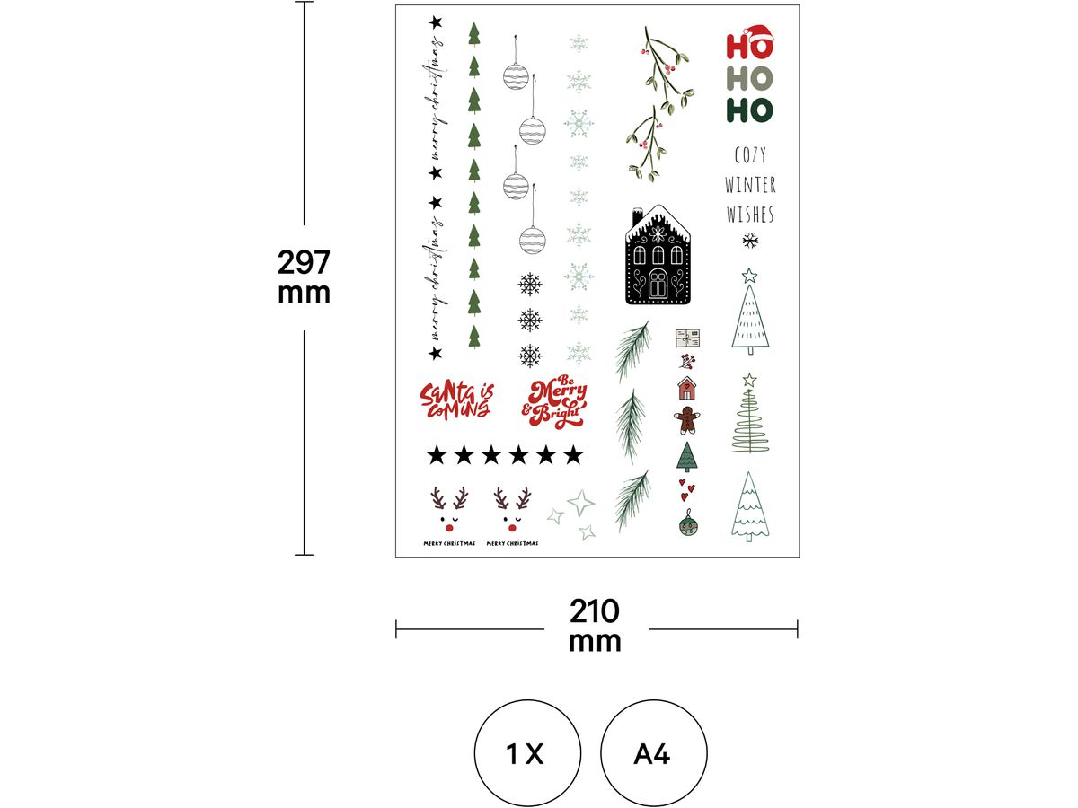 I AM CREATIVE Tatuaggio con candela A4 4010.72 Xmas II (7611983251162)