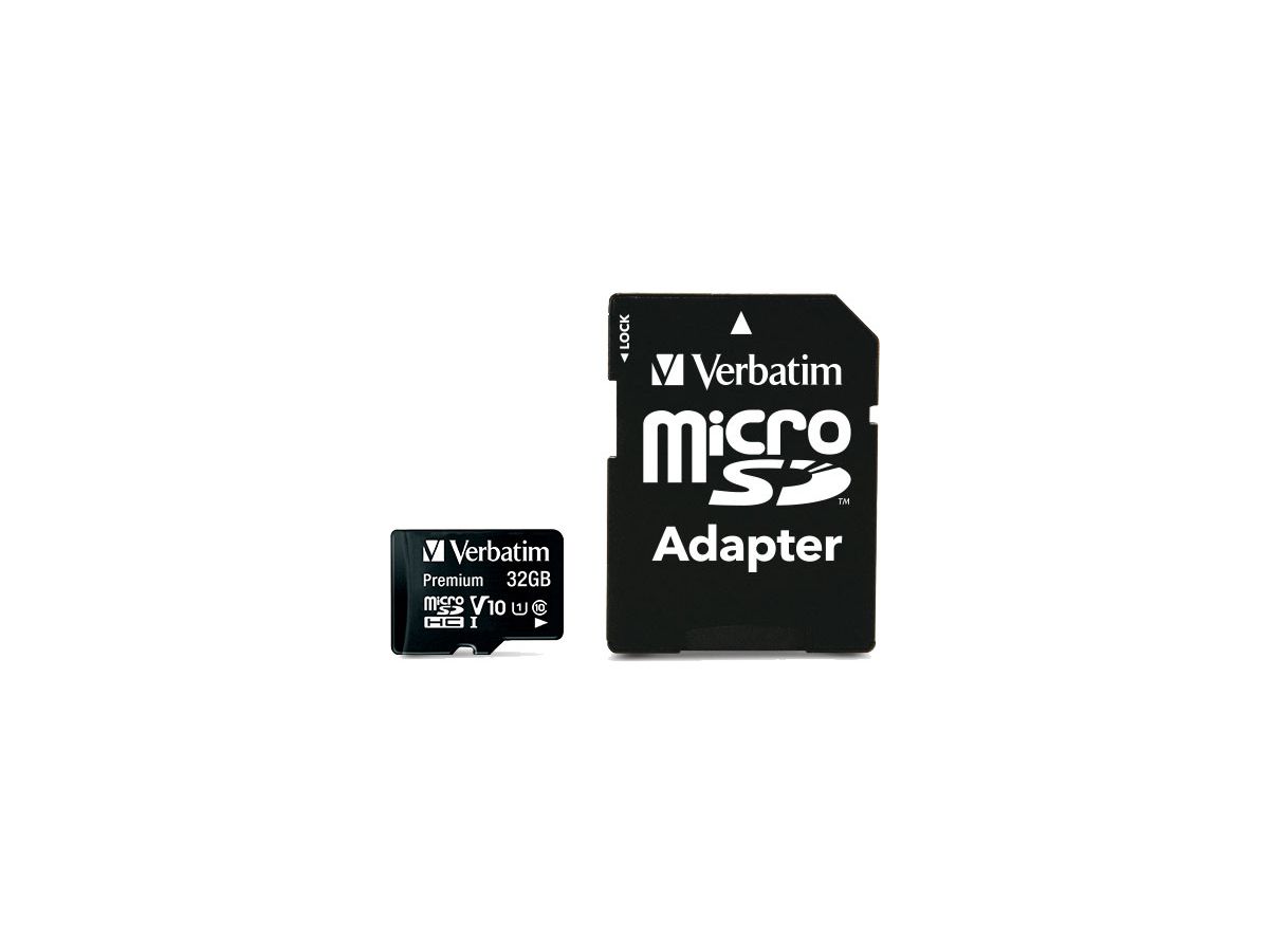 VERBATIM Micro SDHC Card 32GB 44083 with Adapter Class 10 (0023942440833)