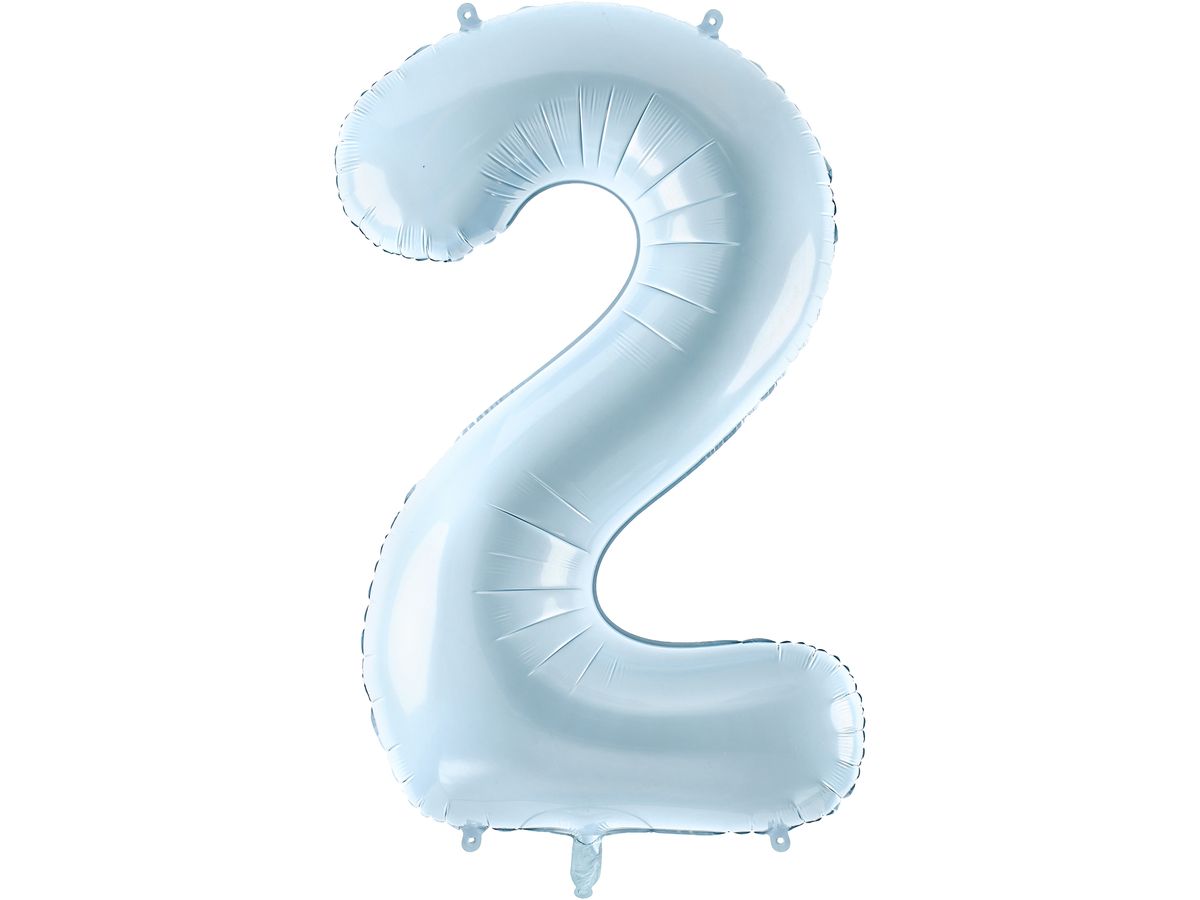 PARTYDECO Ballon en plastique no. 2 72cm FB230P2001J bleu clair (5904555034624)