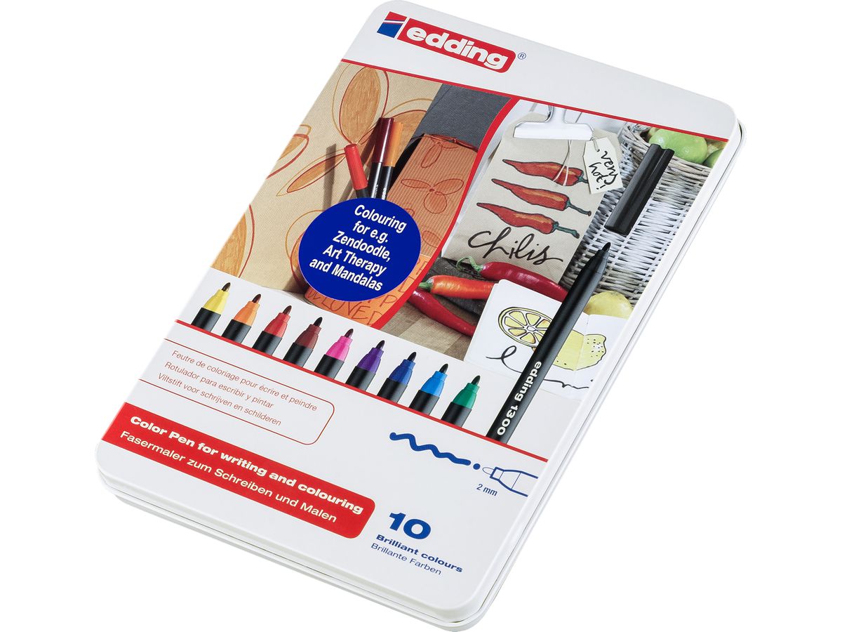 EDDING Penna fibra 1300 2mm 1300-E10 10 pz., astuccio (4004764875184)