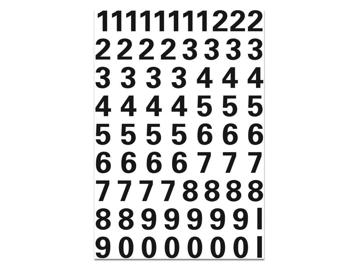 HERMA Etiquettes nombres 10mm 4159 black, 0-9 (4008705041591)