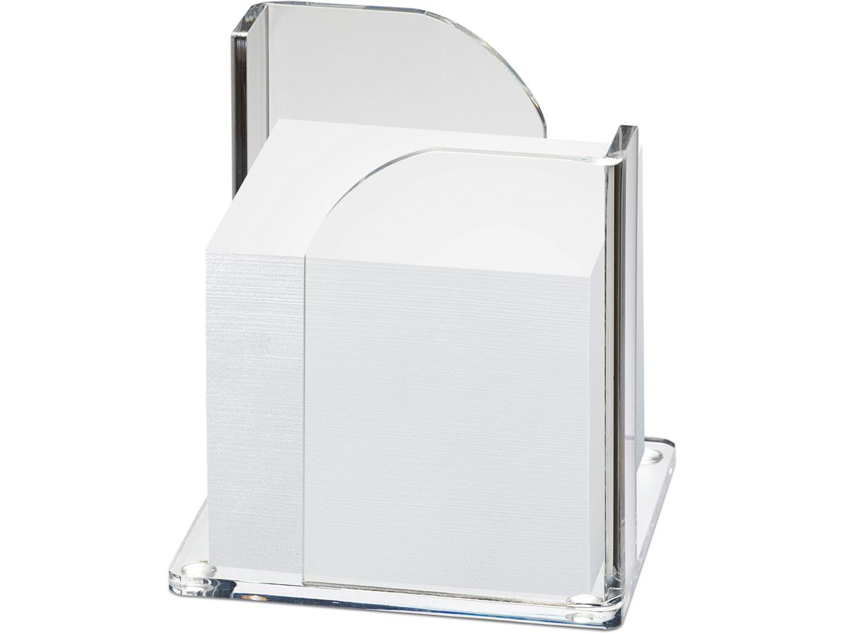 MAUL Portamemo acryl. 102x109x102mm 5.95 trasparente, senza foglietti (4002390026796)