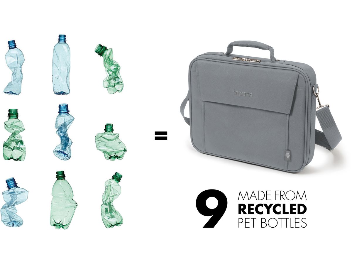 DICOTA Laptop Bag Eco Multi BASE D30918-RPET 14-15.3 inch Grey (7640186418911)