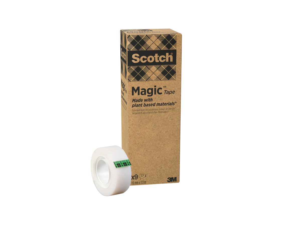 SCOTCH Magic Tape 900 19mmx33m 900-9 transparent 9 Rollen (4046719270729)