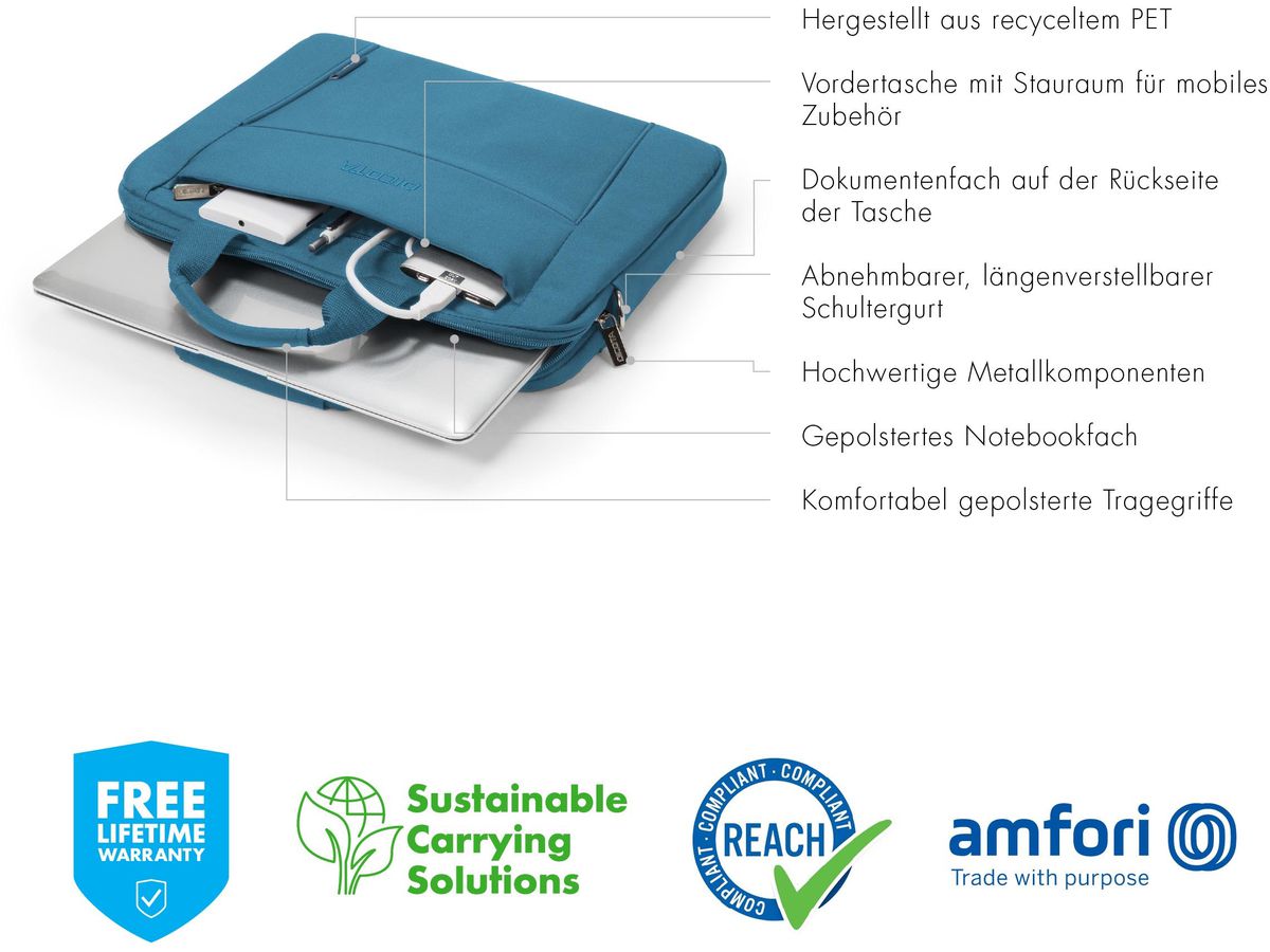 DICOTA Eco Slim Case BASE blue D31307-RPET for Unviversal 13-14.1 (7640186418829)