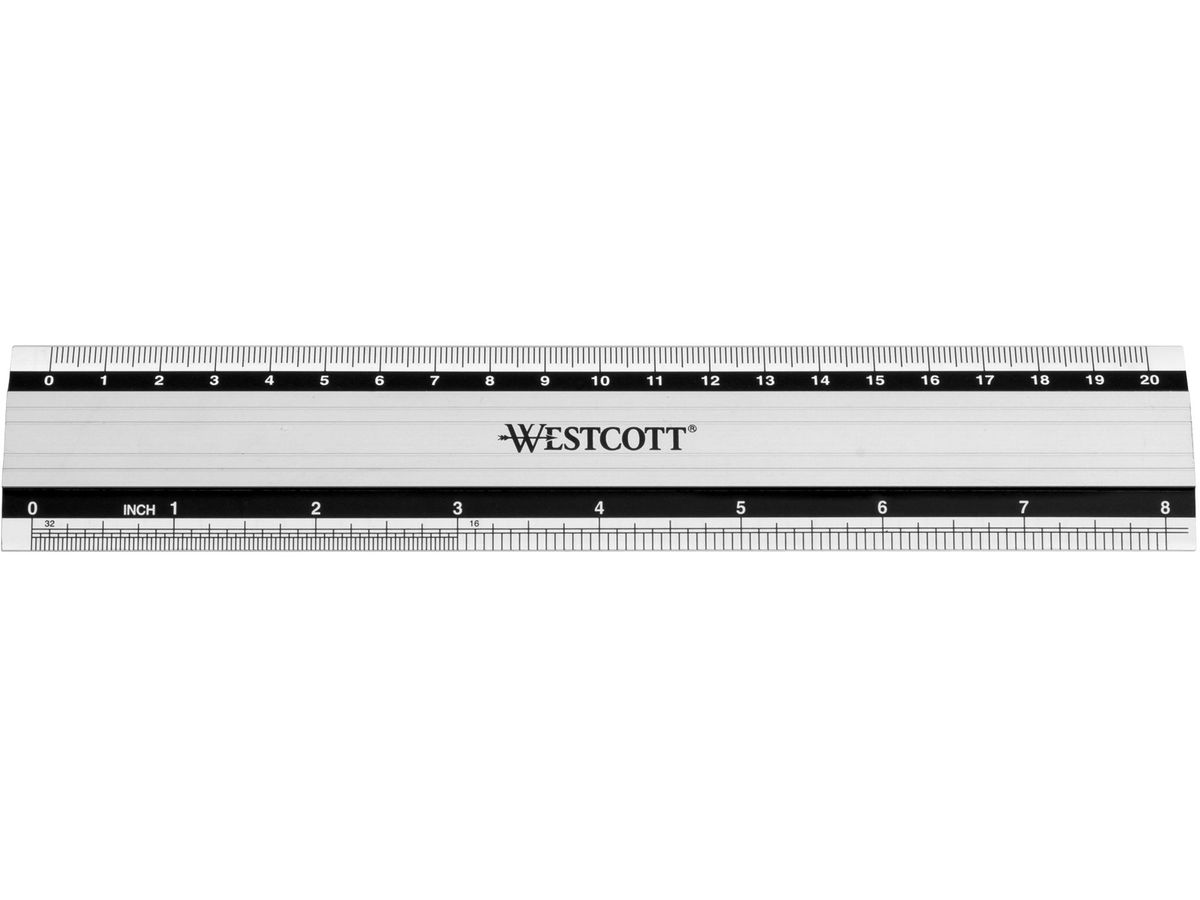 WESTCOTT Righello in alu E-1019000 cm/inch scala (4027521513600)