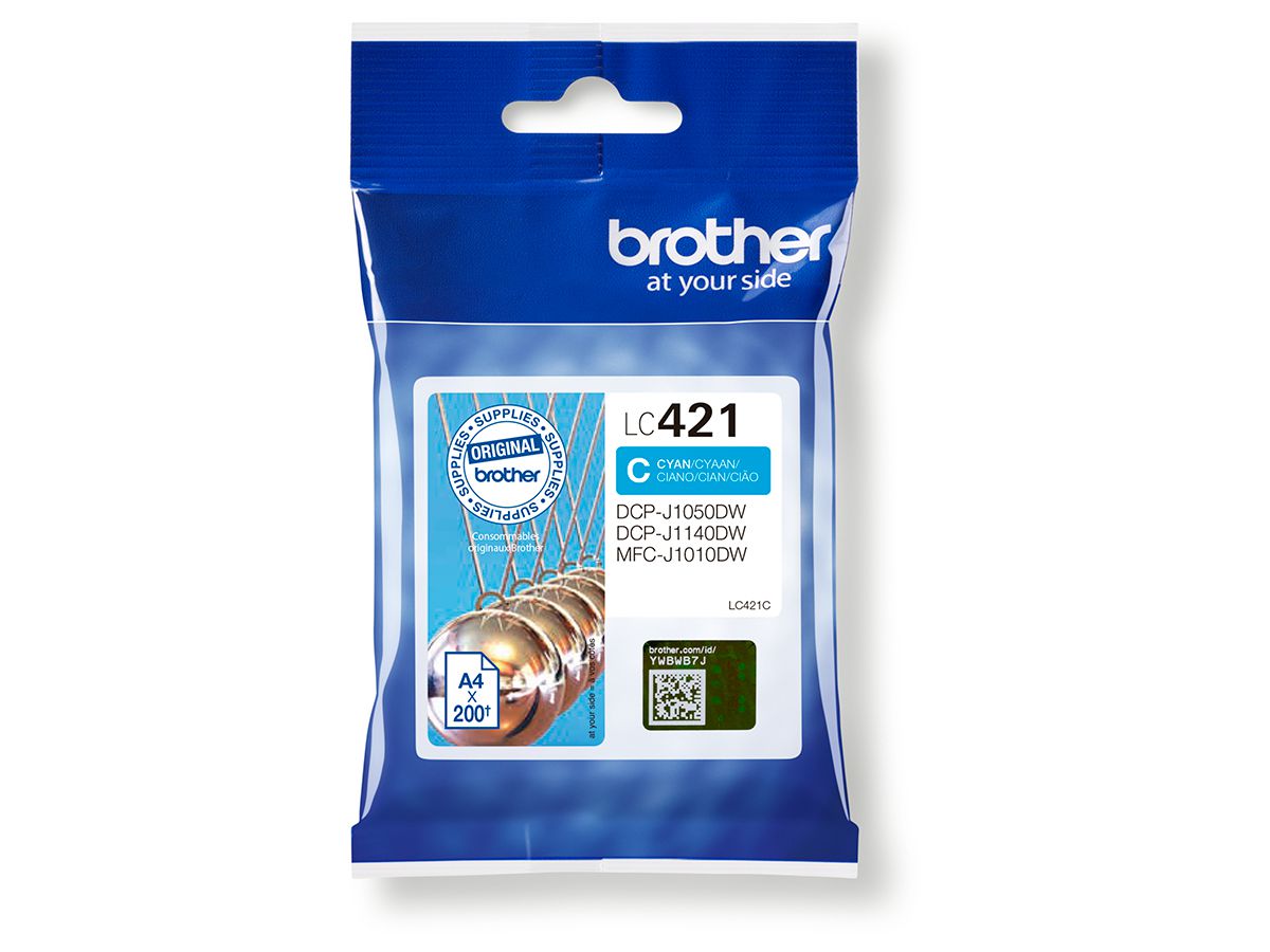 BROTHER Cartouche d'encre cyan LC-421C DCP-J1050 200 pages (4977766810371)
