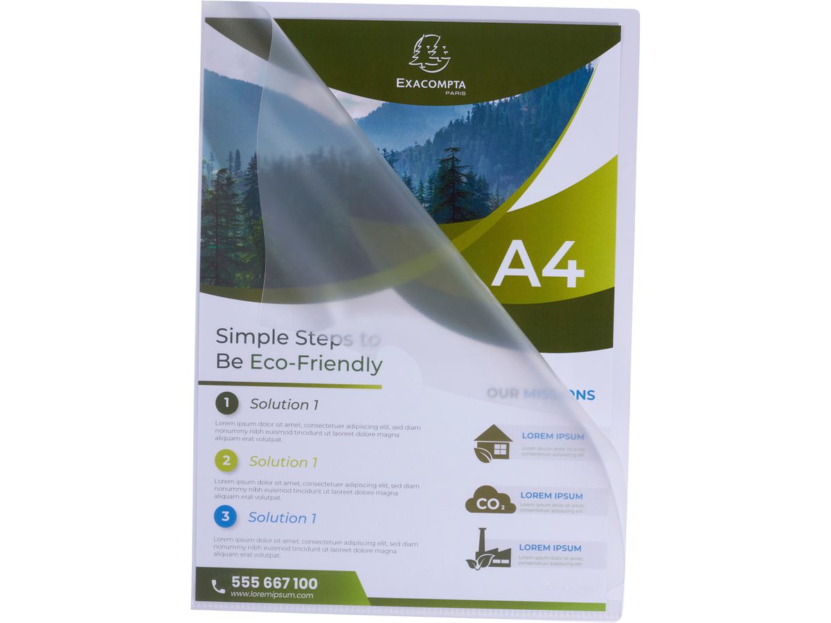 EXACOMPTA Pochettes 120my A4 58320E transparent recycling 100 pcs. (3130630583202)