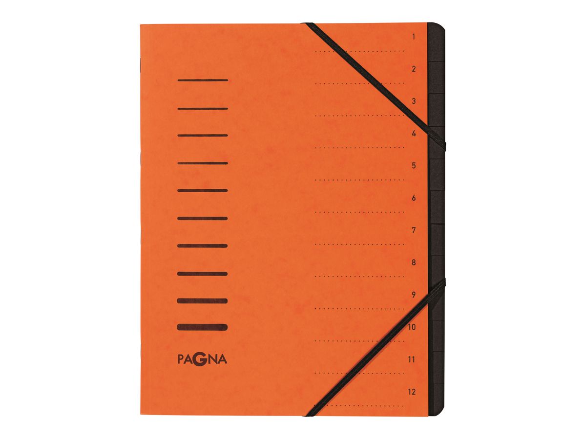 PAGNA Ordnungsmappe A4 40059-12 orange 12-teilig (4013951007802)