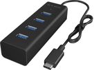 ICY BOX 4 Port Hub Type C USB 3.0 IB-HUB1409-C3 Aluminium black (4250078165880)