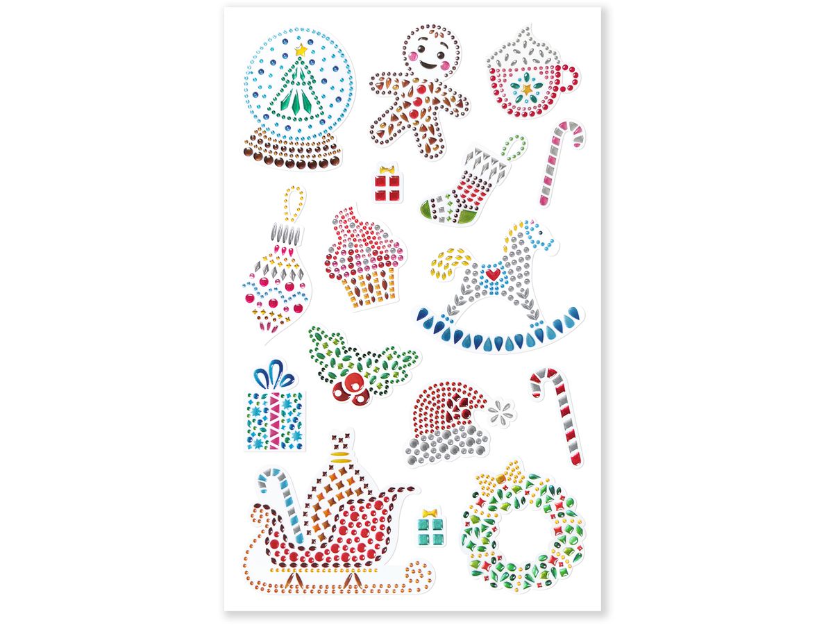 URSUS Crystal Sticker Weihnachten 4 75100005 16 Sticker (4008525251477)