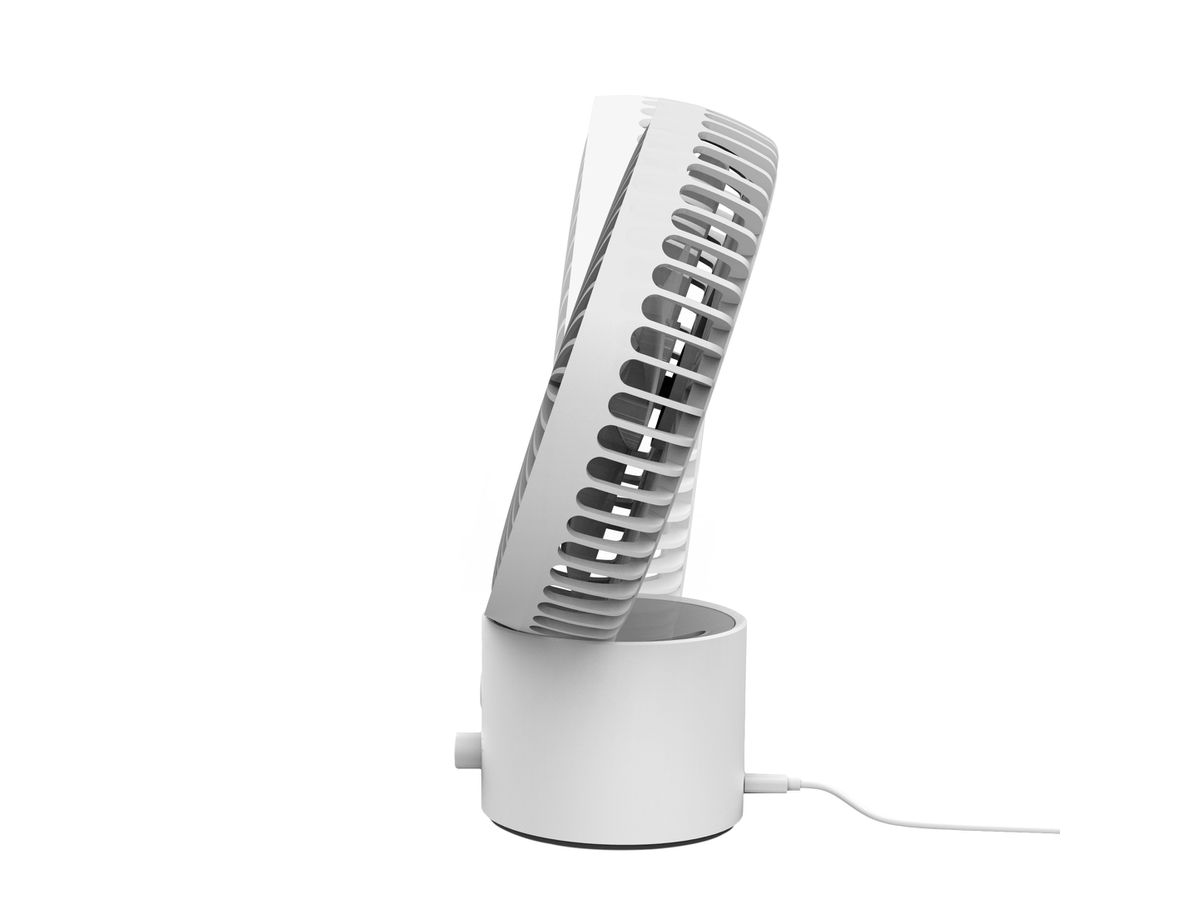 DELTACO USB Fan, Rechargable battery FT-775 Variable speeds White (7333048055019)