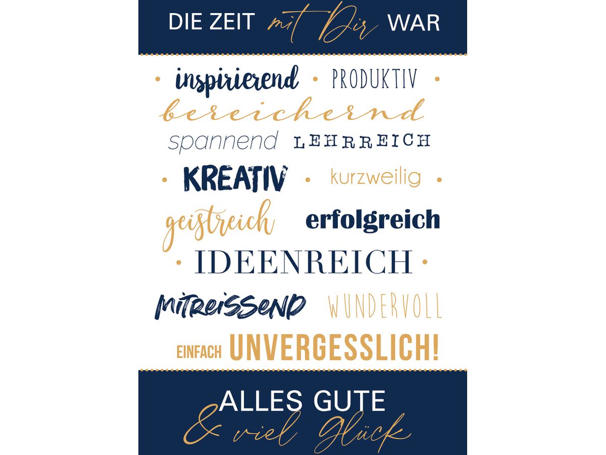 ABC Carte d'adieu DE B6 52297 Le temps avec toi (7611119215112)