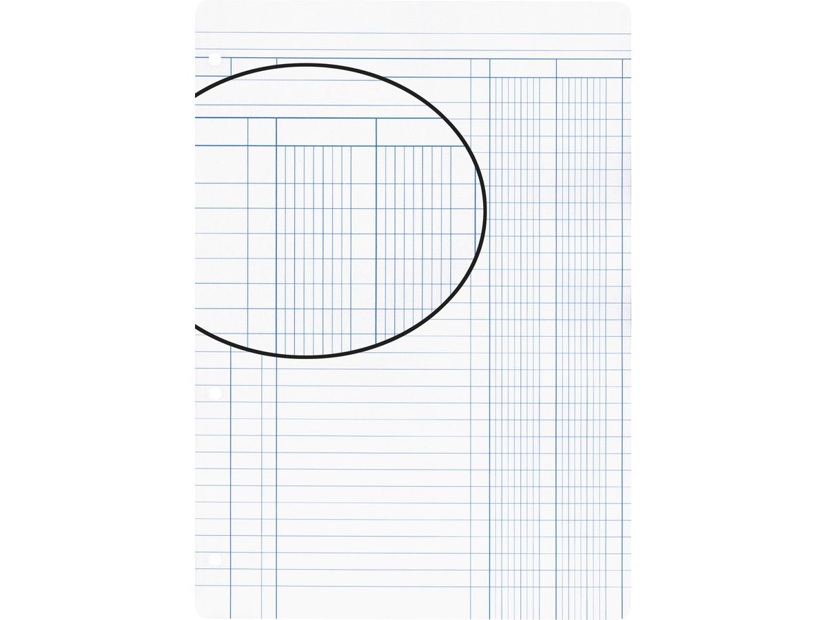 BIELLA Einlageblätter A4 45044900U weiss,Lineatur 9,4-Loch 100Bl. (7611365230167)