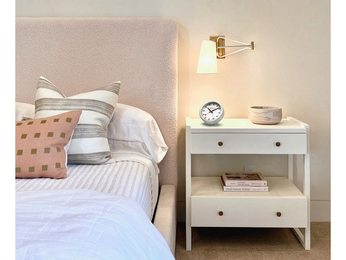 MONDAINE Wand / Tischuhr 125mm A997.16SBB.1 weiss, Weckfunktion (7611382636010)