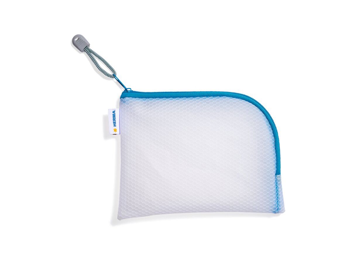HERMA Reissverschlusstasche A6 20025 blau, 19x14cm (4008705200257)