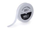 COLOP Nastro di cotone 15mmx25m 154921 per e-mark, bianco (9004362518884)