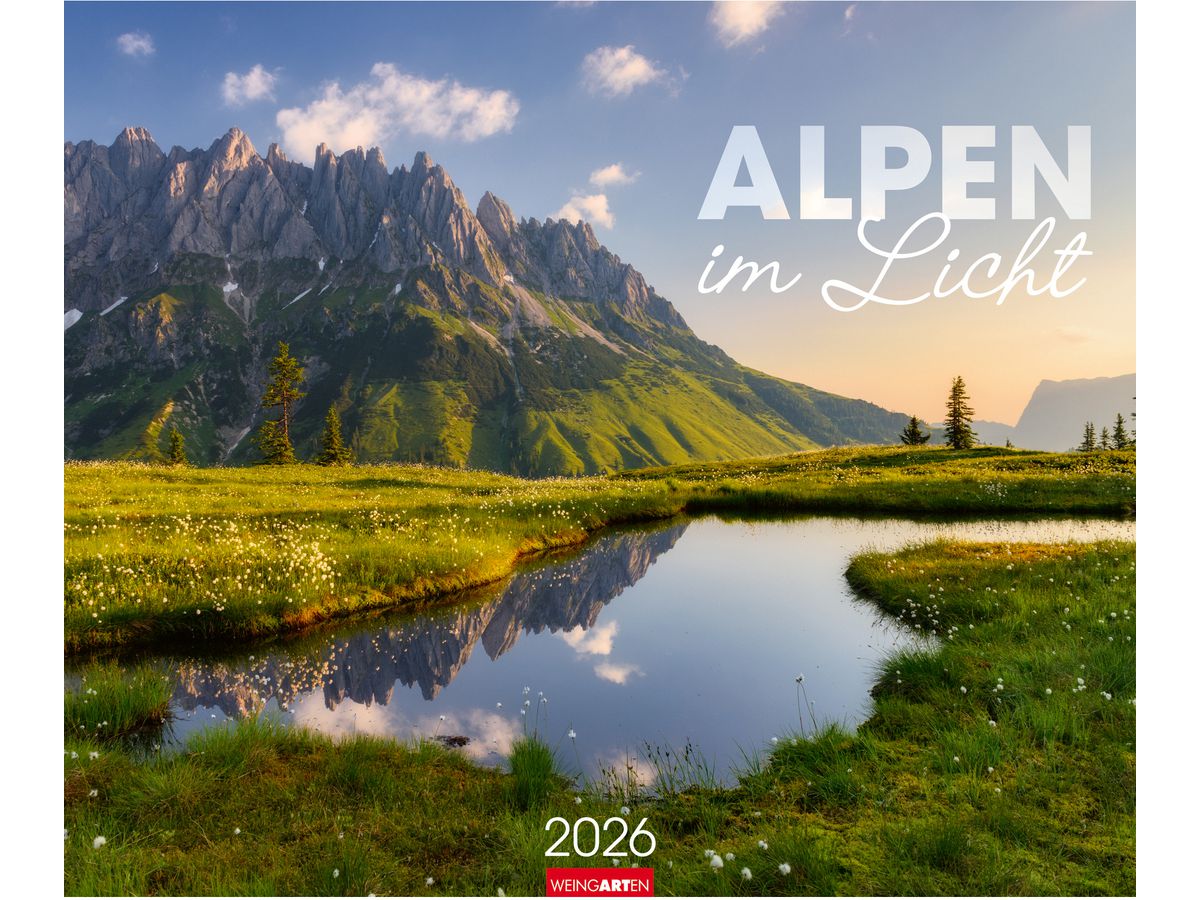 WEINGARTEN Calendrier 2026 3312192+26 Alpen im Licht DE 55x46cm (9783839902646)