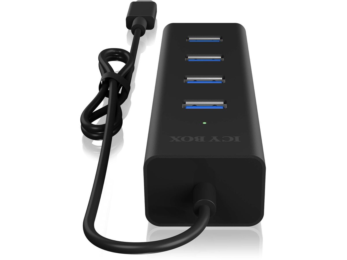 ICY BOX 4 Port Hub Type C USB 3.0 IB-HUB1409-C3 Aluminium black (4250078165880)