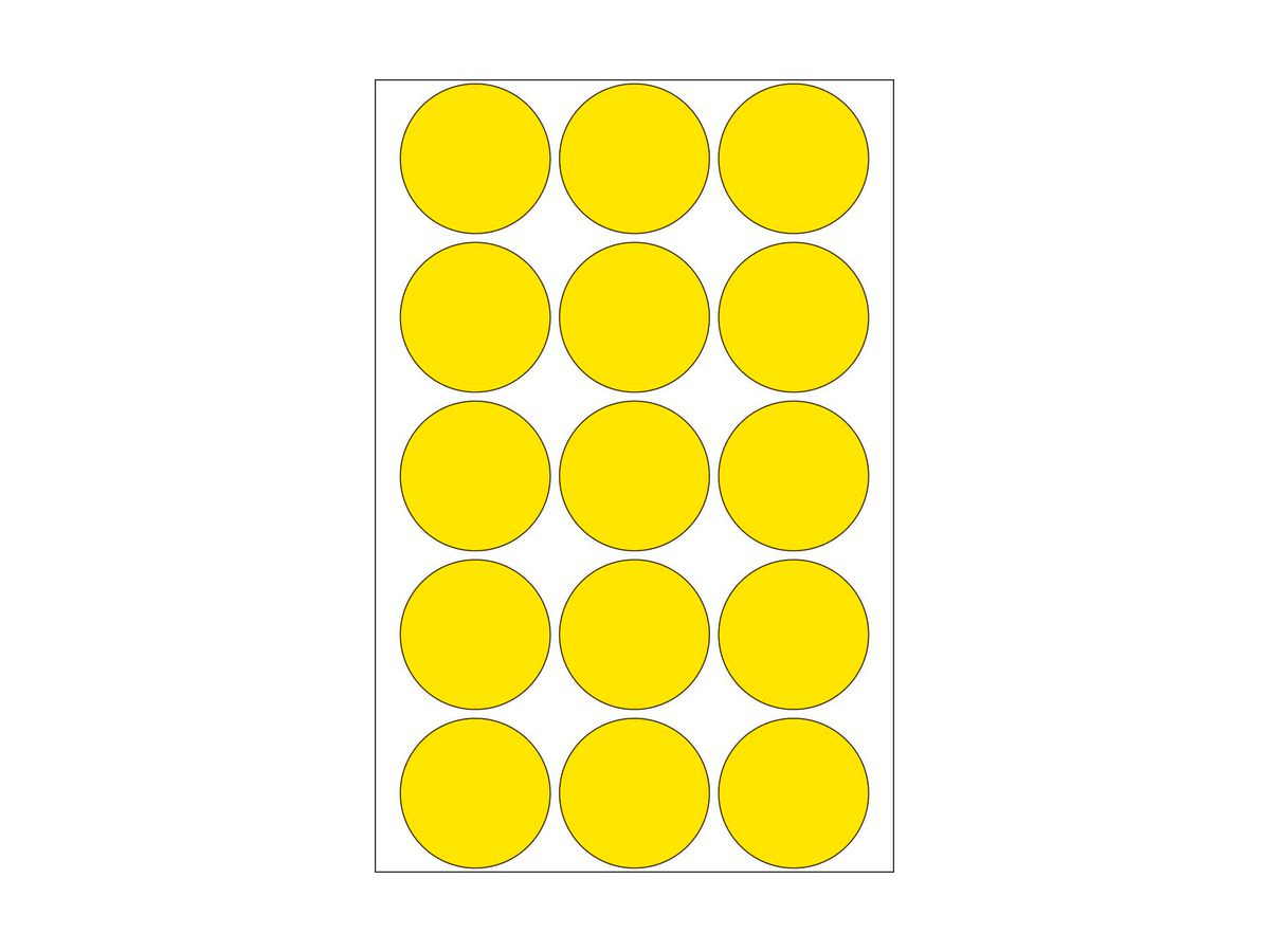 HERMA Marqueurs 32mm 2271 jaune 480 pcs./32 flls. (4008705022712)