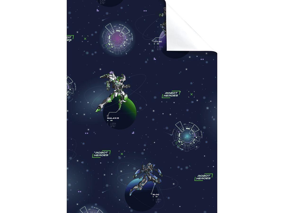 STEWO Geschenkpapier Robot 2514517742 dunkelblau 70x100cm (7630050884805)